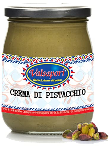 Valsapori - CREMA DI PISTACCHIO (200 gr) - PISTACCHI 45% | Crema di Pistacchio Americano Spalmabile ricca di Magnesio, Potassio e Sali Minerali - Pistacchio Selezionato, Qualità Elite