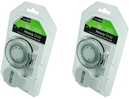 LUMii 24 Hour Heavy Duty Timer with UK Plug (Pack of 2)