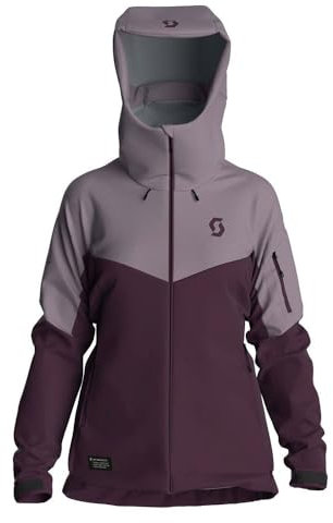 Scott W Explorair 3l Jacket Colorblock-Lila-Rot - Wasserdichte atmungsaktive Damen Backcountry Tourenjacke, Größe XL - F