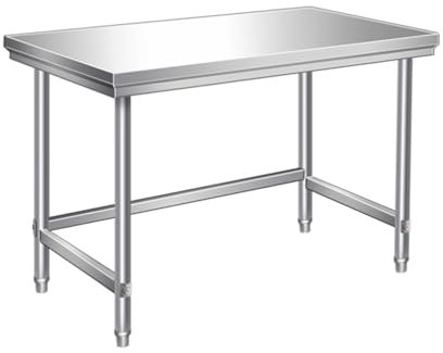 Edelstahl Arbeitstisch Tisch Gastro Edelstahltisch Küchentisch Zerlegetisch für Gastronomie Großküche Küche(120X60X80cm/47.2X23.6X31.4in)