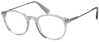 Savile Row Brille mit Sehstärke für Herren optional mit Sonnenbrillentönung oder Blaulichtfilter, Rund, gefertigt aus Acetat (inklusive Brillenetui)