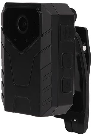 Yctze 4K HD Body Wearable Security Camera Clip-On mit Nachtsicht und Bewegungserkennung, Überwachungskamera für die Strafverfolgung (EU-Stecker)