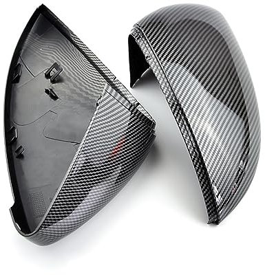Rückspiegel Abdeckung Für VW Für Golf 7 Für MK7 MK7.5 Für GTI R Für GTE Für GTD 2013-2018 Rückspiegel Abdeckung Seitenflügel Rückspiegel Fall Abdeckungen Auto Spiegelkappen(Carbon Look Black)