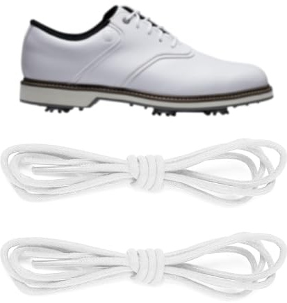 NDTEZUGT Waxed Shoelaces for FootJoy, 2.5 mm Golf Thin Round Oxford Shoelaces, Replacement Laces for Men's Dress Shoes