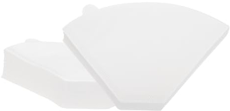 QUARKZMAN 100 Stück 4 Kegel Kaffeefilter Größe 103 Einweg-Papier-Perkolator Kaffeefilter Natürliche ungebleichte Holzfaser geeignet für Kaffeefilter Tropfkaffeemaschine Weiß