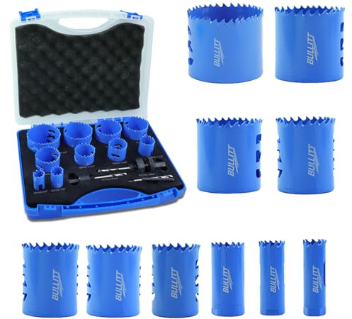 BULLITT Hole Saw Set,M42 HSS Material (10, 19-64mm)