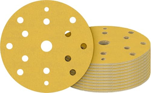 Bosch 50x EXPERT C470 Schleifpapier, 150 mm, K320, 50 Stück | für Farbe auf Holz, Körnung 320, Professional Zubehör Exzenterschleifer, Schwingschleifer