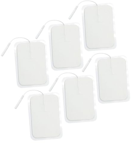 10 Stück Elektrodenpads für Therapie Massagegerät, Weiß | Vliesstoff und Silikon, Niedrigere Impedanz mit Gleichmäßiger Stromverteilung, Klebepad für Unterlage