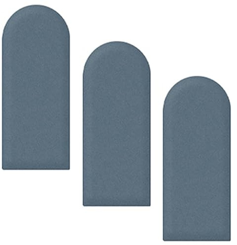 Lot de 3 Autocollants muraux Anti-Collision, 20 x 50 cm, Panneaux muraux rembourrés, tête de lit autocollante, Rembourrage Mural décoratif (Couleur : Bleu foncé, Taille : 20 x 50 c