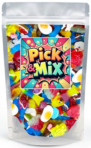 Jumbo 800g Bag of Classic Gummy Pick and Mix Sweets – Non-Fizzy Retro Sweets Candy Selection – Perfect for Sharing, Gifting, or Party Sweet in Bulk