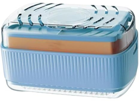 Portasabón,Portajabón con Esponja y Tapa | Dispensador Impermeable Caja espumadora con Drenaje y Cepillo, Accesorios de baño para Gimnasio Vacaciones Viaje Acampada Ducha