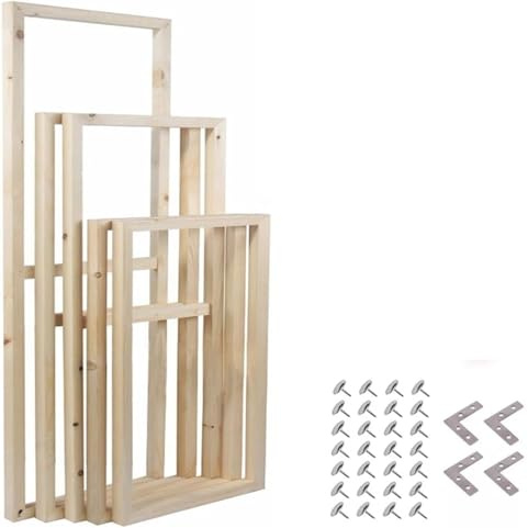 Poster Frame Solid Wood Canvas Picture Frame Kit Diy Stretcher Bars For Canvas Prints Diamond Oil Painting Wooden Wall Art Gallery Home Decor, Width 45cm, Height 55cm