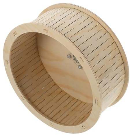 Cvutovo Wooden Hamster Running Wheel Silent Exercise Toy for Small Pets Chinchilla Guinea Pig Hamster Cage Accessory 8.7 Inch