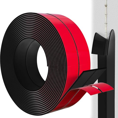 Rusoz Kantenschutz Selbstklebend für Wände und Türen, Winkelprofil Schwarz 2cm x 6m Eckleiste mit hoher Haftung Einfach Schneidbar für Türen, Fenster, Wände, Küche, Fliesen