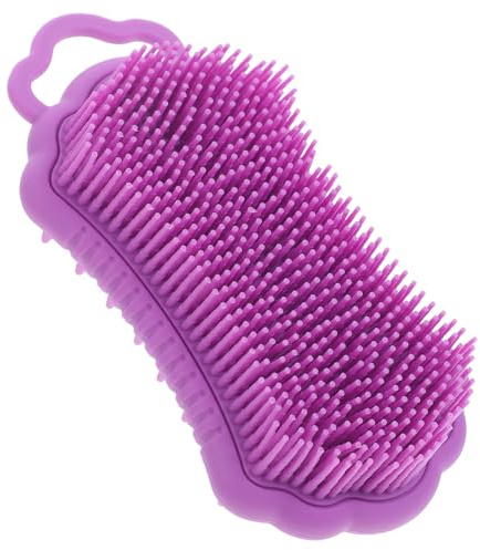 MOTHNUR Silikon Schrubber Kopfhaut Massagebürste Duschbürste mit Peeling Funktion für Haar und Körper Badebürste für Damen und Herren