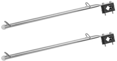 TOYANDONA 2pcs Stainless Steel Boat Flagpole Kit for Yachts Sailboats Mount Fishing Flag Holder with Easy Install Flag Rod Fits Poles