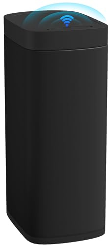 HOMCOM 50L Sensor Bin Automatic Touchless Bin Battery Operated Black | Motion Sensor, Manual Override, Fingerprint-Resistant, Inner-Bucket-Free, Kitchen, Bedroom, Home Office