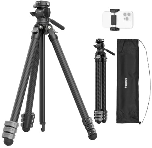 SMALLRIG Carbon Fiber Compact Tripod with Fluid Head