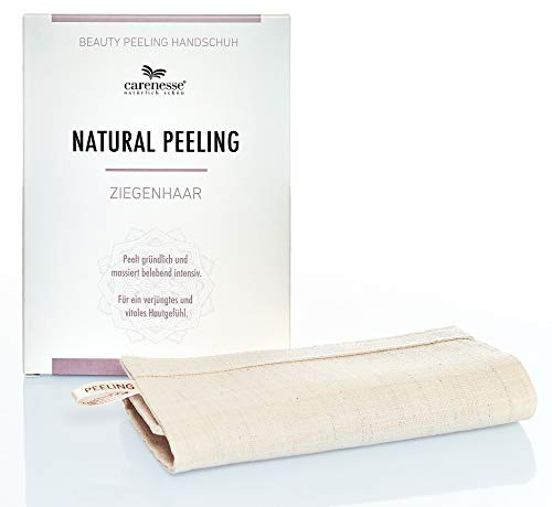 Carenesse NATURAL PEELING Peelinghandske Body scrub peeling handskemassage och bryr sig om alla hudtyper gjorda av naturligt gethår