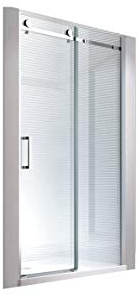 Glaszentrum Hagen - Puerto para nicho - Puerta de ducha Elisa - Puerta de ducha - Mamparas de ducha - Puerta corredera - Ducha - 8 mm - Sin plato de ducha (100x195cm)