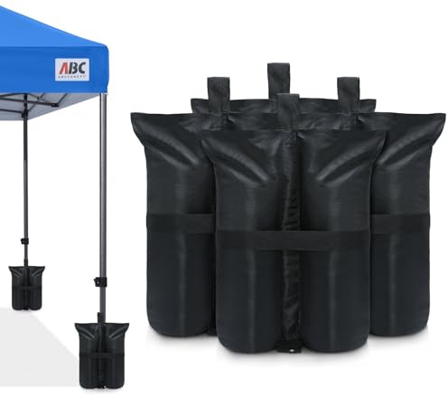 ABCCANOPY Strapazierfähige Premium Sofort-Schutzbeutel für Pavillon, Gewichte – Set von 4-18 kg Kapazität pro Beutel Black-Plus