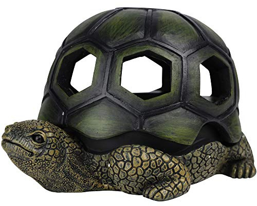 KiwiKols Large Turtle Ashtray - Cigar Use - Dark Green Resin - Discrete Decoration - Smoker Enthusiast - Cigarettes - Smokeless & Windproof - Outdoor Patio Ashtray