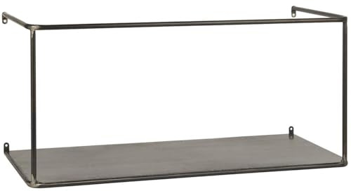 Ib Laursen Wandregal Brooklyn schwarz ohne Rücken 55 cm