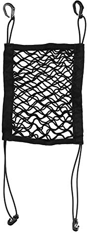 Pssopp Barrera de Seguridad para Auto, Red de Malla Universal para Mascotas, Separador de Asiento Delantero con Ganchos y Correas, Port¨¢Til para Perros y Gatos, Negro