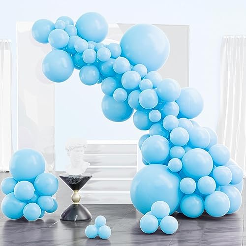 PartyWoo Luftballon Blau, 102 Stück Girlande Zoll 18, 12, 10, 5, für Deko Geburtstag, Babyparty, Hochzeit