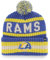 '47 NFL Los Angeles Rams Unisex Bering Bobble Winter Hat, Team Logo, Farbe Blau
