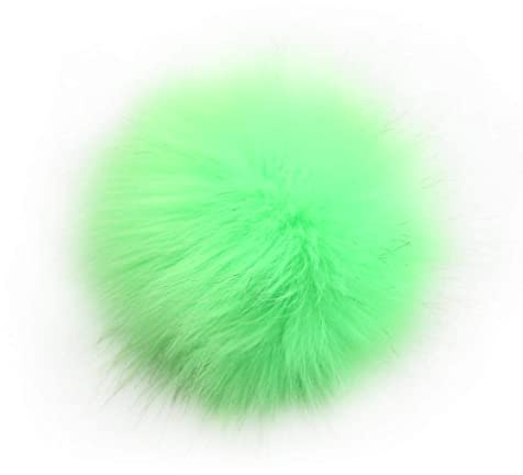 CIHANG 12PCS kunstfellbommel 10-12cm Kunstfell Bommel Pelzbommel Fellbommel Pompon Mützen Anhänger (hellgrün)