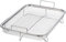 PIQIUQIU Edelstahl Grillkorb Multifunktion Grillgitter Backkorb für Pommes Frites, Grillen (30x 22x 5CM)