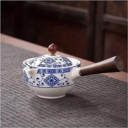 BOSUGE Chinesische Teekanne Keramik-Teekanne, 360 ° Keramik-Teekanne, chinesischer Theater-Filter-Teebereiter, Schwarze Keramik, Kung-Fu-Tee-Kreativset, Seitentopf-Tee-Sets, B3