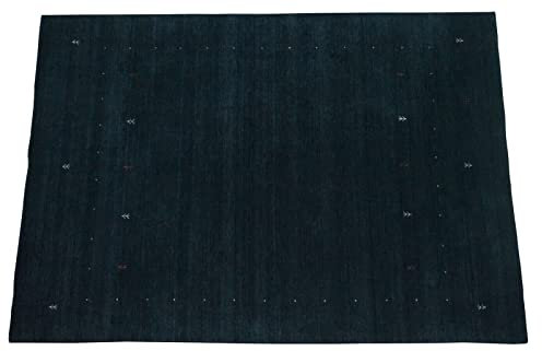 Blau Gabbeh Teppich 100% Wolle 170x240 cm Orientteppich Handgewebt Lr466