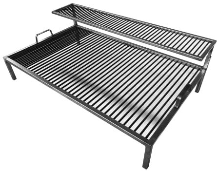 Iron Argentina Grill - Barbacoa - Parrilla de Hierro Flotante, Emparrillado con manijas, Asado Argentino (32 x 20 pulgadas)