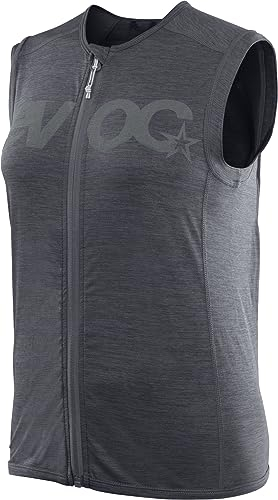 EVOC PROTECTOR VEST WOMEN, Protektorenweste (LITESHIELD FLEX Rückenprotektor, S.LEISURE Stretch-Material, AIRO FLEX Hüftgurt, maschinenwaschbar, Größe: S), Carbongrau