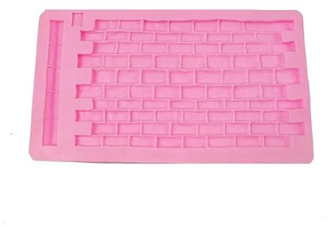 3D Brick Wall Texture Silicone Flexible Food Safe Mould Clay Resin Ceramics Candy Fondant Candy Chocolate Soap Mould Cake Molds for Baking Silicone for Decoration Cake Decorating Mousse Pastry Shapes