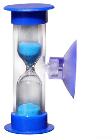 Hasaller Dusch-Timer, 3 Minuten, blauer Sand, Saugnapf, keine Batterie erforderlich