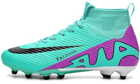IFIKK Botas de fútbol para hombre, botines de piel para niños, zapatillas de entrenamiento de fútbol, antideslizantes, deportivas, entrenamiento profesional, botas de fútbol, Kv05, 45 EU