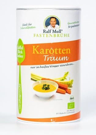 Bio-Fastenbrühe Karotten Traum von Ralf Moll | 250 g körnige Fastenbrühe für ca. 15 Brühen beim Buchinger Heilfasten | vegan, Bioqualität, in Deutschland hergestellt