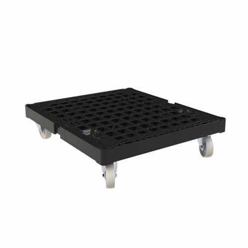Rollplatte Kunststoff, 724 x 815 x 190 mm, 500 kg, Schwarz