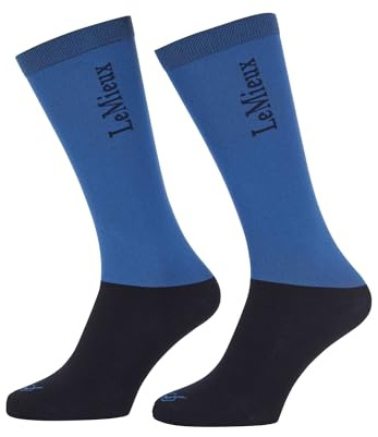 LeMieux Competition Horse Riding Socks with Closely Woven Foot, Topside Seam and Micro Weight Stretch - Twin Pack