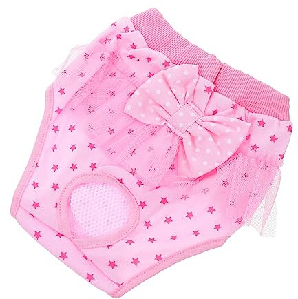 MERRYHAPY Atmungsaktive Hundewindelhose Aus Baumwolle Hygienic Pantie Für Welpen Windelhöschen Für Weibliche Hunde Haustier-unterwäsche Mit Bezauberndem Muster