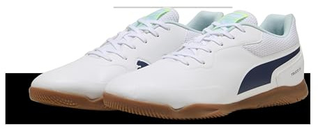 PUMA Unisex TRUCO III fotbollssko, vit-aqua-fizzy-ljus, 10 UK, Puma White Aqua Fizzy Light, 44.5 EU