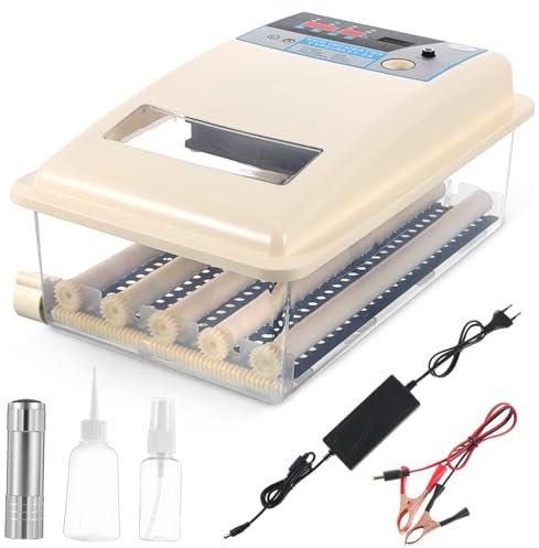 ULTECHNOVO Vollautomatischer Inkubator Für Eier Und Hühner Mit Temperaturregelung Und Feuchtigkeitskontrolle Automatischem Wendesystem Und Integrierter Beleuchtung Geeignet Für Brutmaschinen