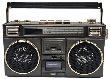 Haut-parleur Bluetooth portable sans fil Boombox Radio Rétro Vintage iOS Android Tablette de bureau Smartphone