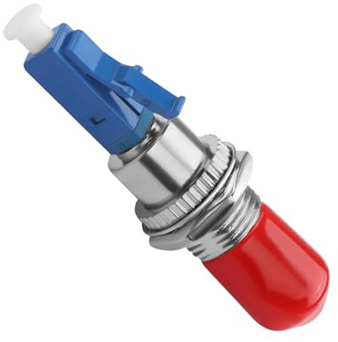 QIANRENON LC a ST Ibrido Fibra Ottiche Accoppiatore Adattatore SM 9/125μm LC/UPC Maschio a ST/UPC Femmina Simplex Fibra Ottica Connettore, per FTTH Ottica Potenza Misuratore Pigtail Rossa Luce Penna