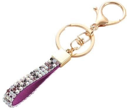 Whakano Glitzer Strass Schlüsselanhänger,Kristall Handyanhänger,Tasche Charms Anhänger,Rucksack Anhänger,Freundschaft Geschenk Stuff Ornament,Geschenk für Damen,Geburtstagsgeschenk,Schwarz Weiß Bunt