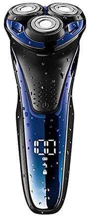 Rasoi da barba, Rasoio elettrico for uomo Wet and Dry Rasoio elettrico impermeabile Rasoio rotante ricaricabile senza fili Rasoio