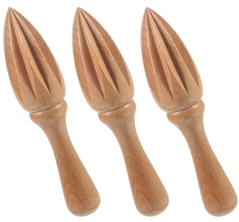 Exprimidor Manual de Limón de Madera 3 Piezas Marrón